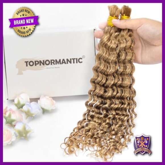 16 Inch Human Hair Extensions for Boho Braids, Deep Wave Curly main image 6